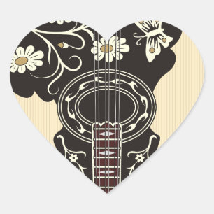 Bouzouki Heart Sticker