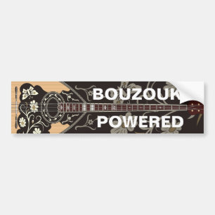 Bouzouki Powered Bumper Sticker