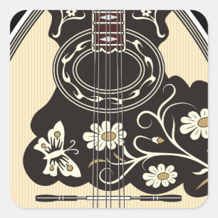 Bouzouki Square Sticker