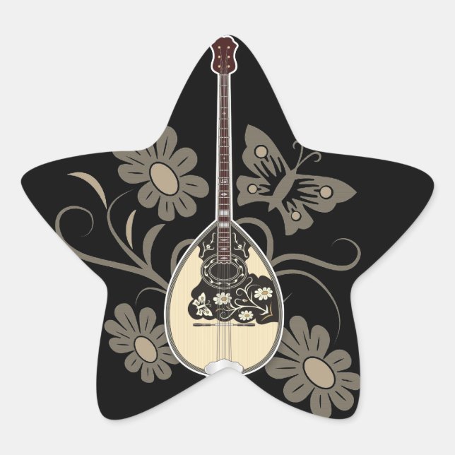 Bouzouki Star Sticker (Front)