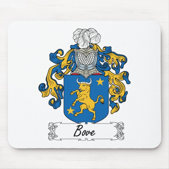 Bove Family Crest Mouse Mat (Front)