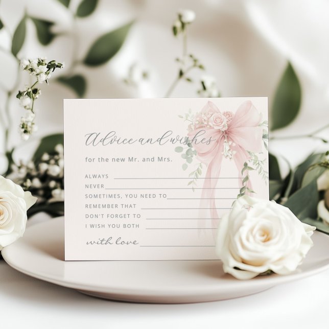 Bow Advice and wishes for the Bride card (Creator Uploaded)