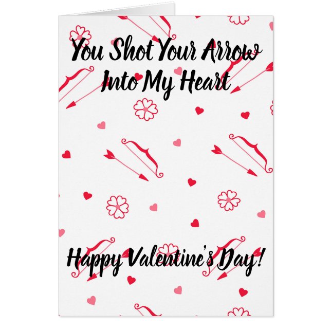 Bow and Arrow Mini Hearts Valentine's Day (Front)