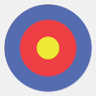 bow and arrow target - aim classic round sticker