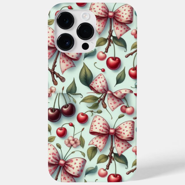 bow and cherry pattern  Case-Mate iPhone case (Back)