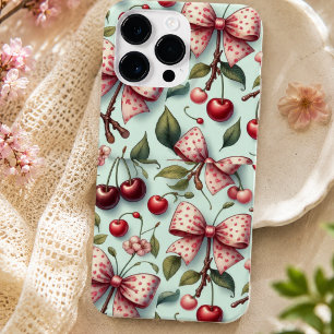 bow and cherry pattern Case-Mate iPhone 14 pro max case
