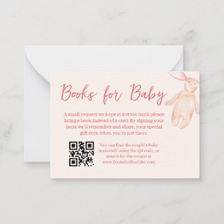 Bow Baby Shower Book Card
