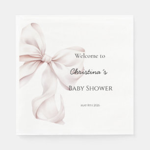 Bow Baby shower Napkins