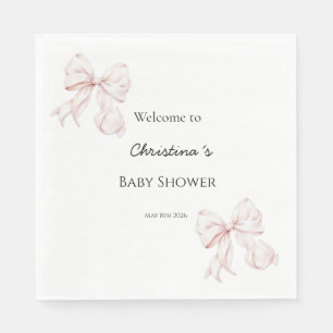 Bow Baby shower Napkins