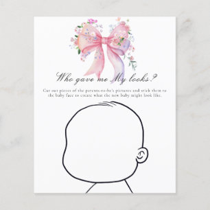 Bow baby shower - Who gave me My looks?