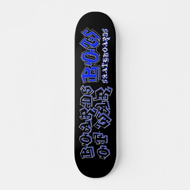BOW Blue Graffiti Deck Skateboard (Front)