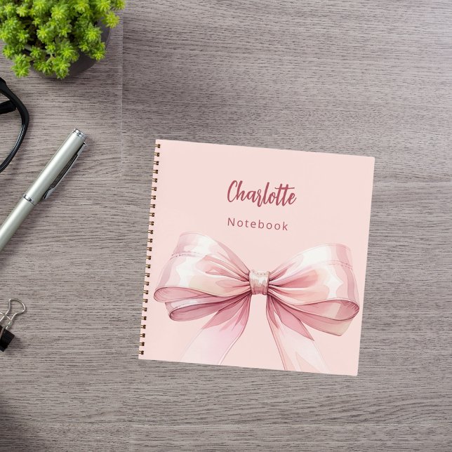 Bow blush pink notebook (Creator Uploaded)