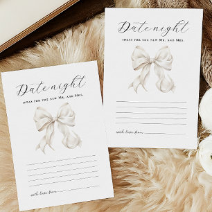 Bow Bridal Shower Date Night Card