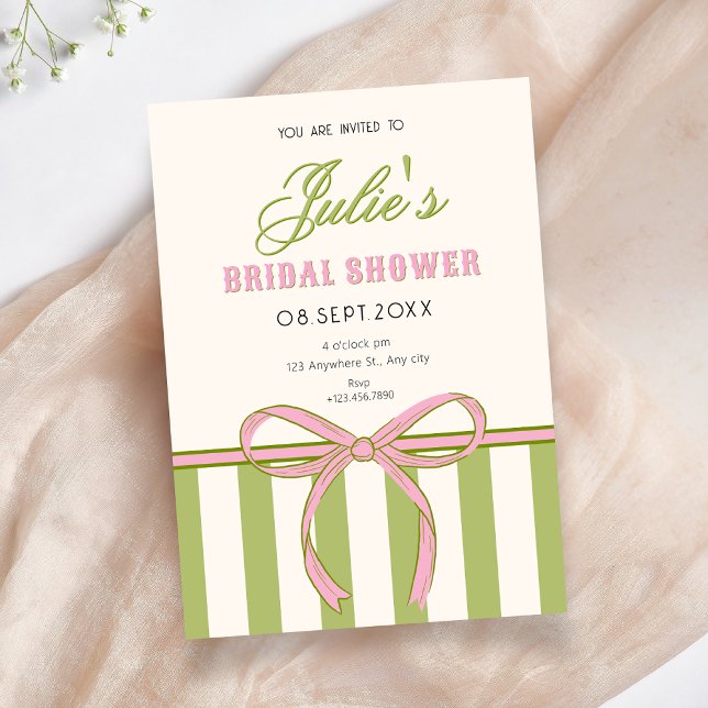 Bow bridal shower invitation (Creator Uploaded)