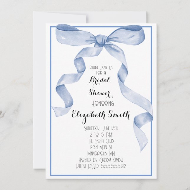 Bow Bridal Shower Invite (Front)