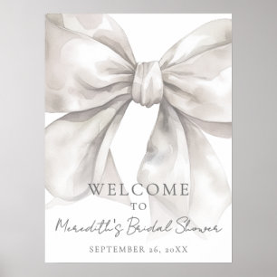 Bow Bridal Shower Welcome Sign