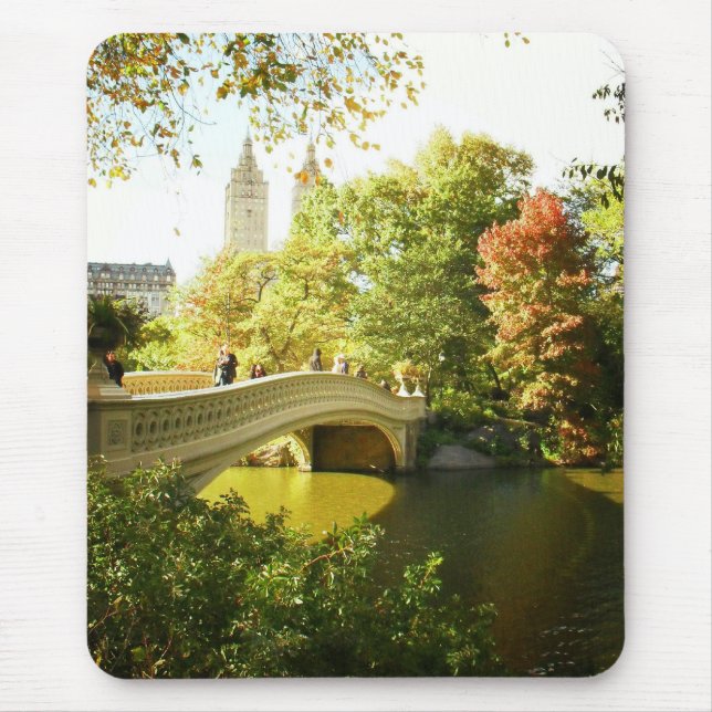 Bow Bridge, Central Park, Late Summer, NYC Mouse Mat (Front)