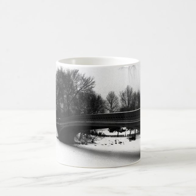 Bow Bridge Winter Central Park NYC Coffee Mug (Center)