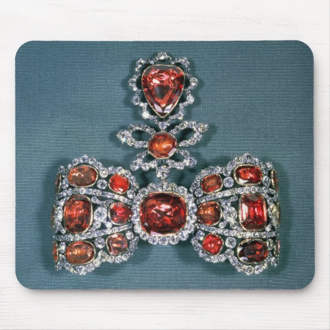 Bow brooch set with brilliant mouse mat (Front)