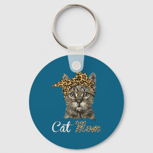 Bow Cat Mom Lovers Cat Fashion Key Ring