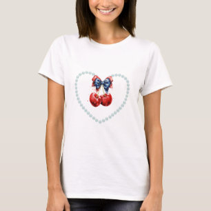 Bow, Cherries and Pearls T-Shirt