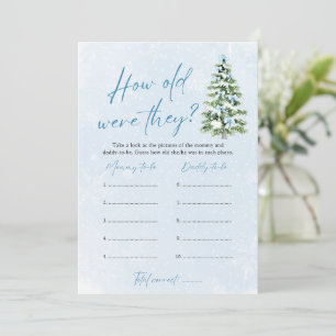 Bow Christmas Baby Shower How Old Were They Game Invitation