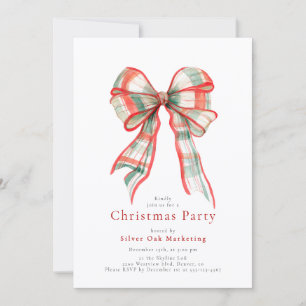 Bow Christmas Party Corporate Invitation