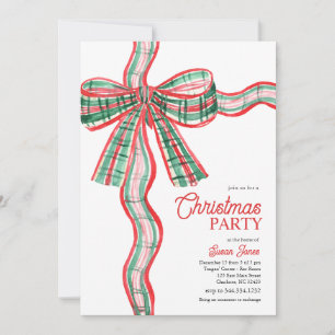 Bow Christmas Party Invitation