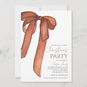  Bow Christmas Party Invitation
