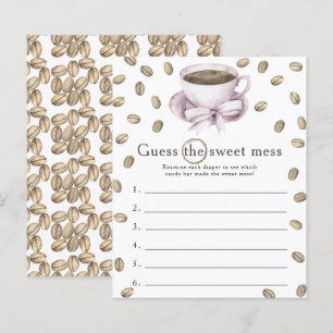 bow coffee baby shower Guess the sweet mess game