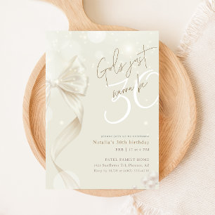 Bow Coquette Girls Just Wanna Be 30 Birthday Invitation