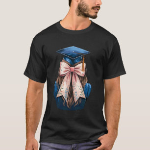 Bow Coquette Graduation Cap 2025 Tassel Hat Senior T-Shirt