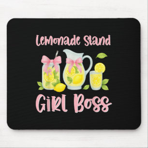 Bow Coquette Lemonade Stand Girl Boss Ceo Lemon Ju Mouse Mat