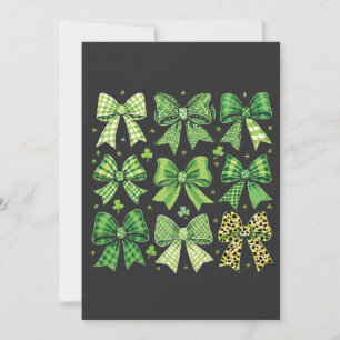 Bow Coquette St Patrick's Day Vintage  Holiday Card