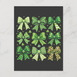 Bow Coquette St Patrick's Day Vintage  Holiday Postcard