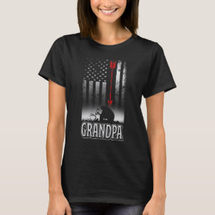 Bow Deer Hunting American Flag For Bow Hunting T-Shirt