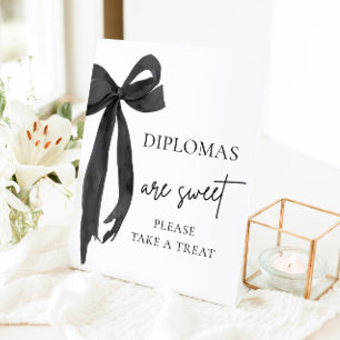Bow Diplomas Are Sweet Take A Treat Graduation Pedestal Sign