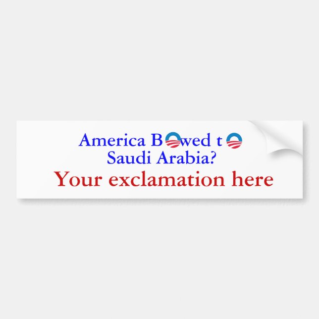 Bow Down? Bumper Sticker (Front)