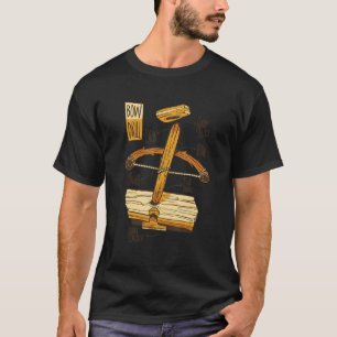 Bow drill assemble instruction fire making bushcra T-Shirt