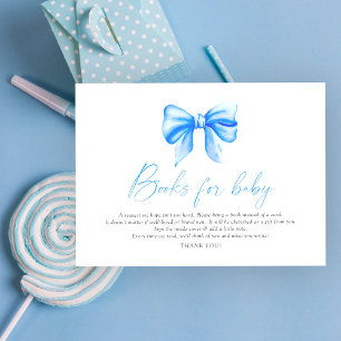 Bow elegant baby book request enclosure card