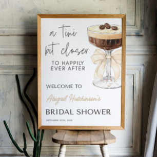 Bow Espresso Martini Bridal Shower - 18x24 Poster