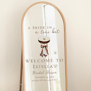 Bow Espresso Martini Bridal Shower Welcome Sign