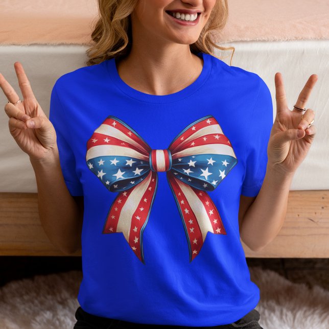Bow Forth of July 4th Sumer Flag USA  T-Shirt (Creator Uploaded)