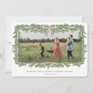 Bow Frame Christmas Wreath Christmas Card