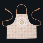 Bow gingham kids baking birthday party apron<br><div class="desc">Bow gingham kids baking birthday party Apron
Matching items available.</div>