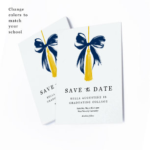 Bow Graduation Save the Date Insert Card