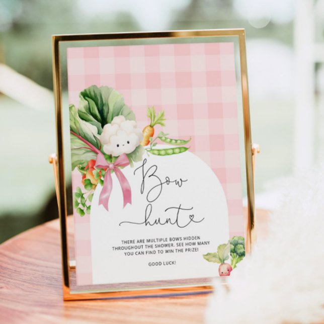 Bow Hunt Farmers market pink baby shower Poster (Creator Uploaded)