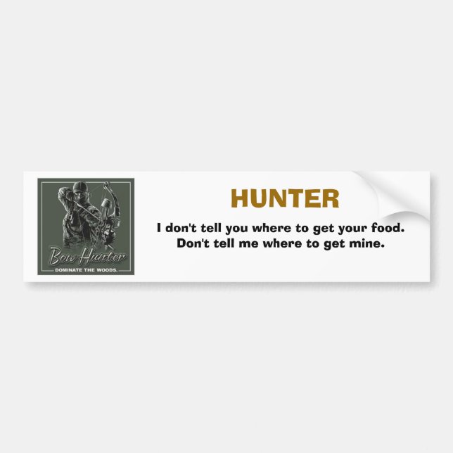 Bow Hunter Bumper Sticker (Front)