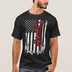 Bow Hunting American Flag Archery For Hunters T-Shirt