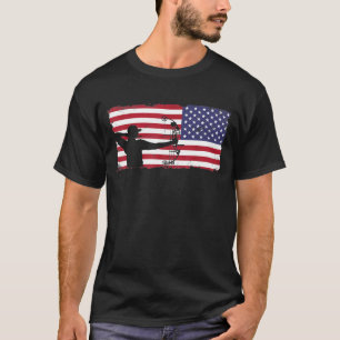 Bow Hunting American Flag Archery Lover T-Shirt